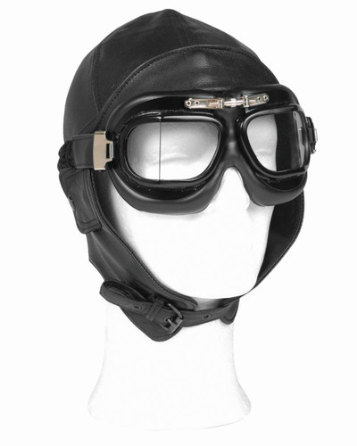 Leder fliegermütze - leder,